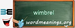 WordMeaning blackboard for wimbrel